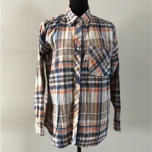 Women’s Vintage American Sweetheart Plaid Button up flannel shirt size L
